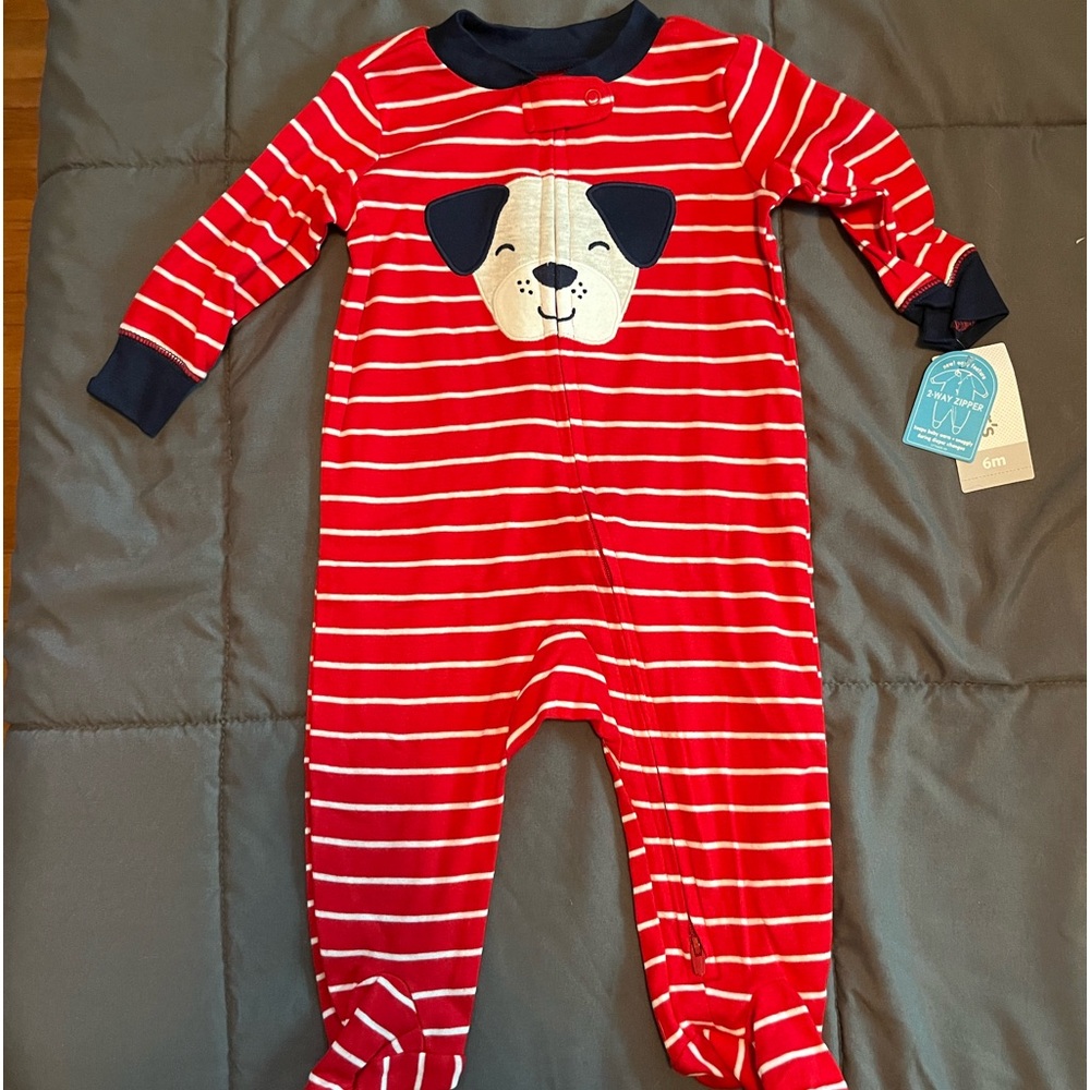 Carter's Puppy Dog Cotton Pajamas Footed Sleeper Baby Boy 6 Months